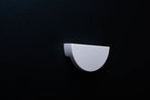 custom size white painted half moon wood handle
